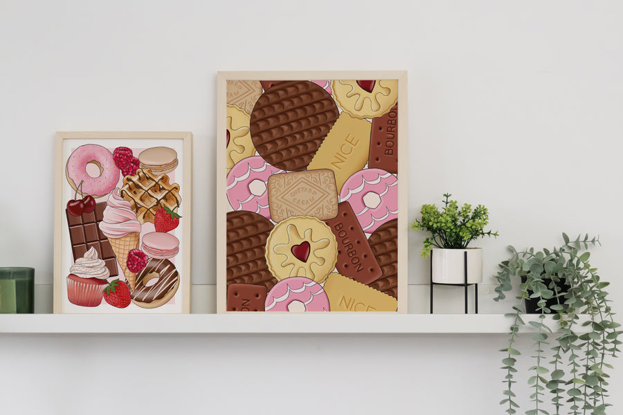 Biscuit Pattern Art Print