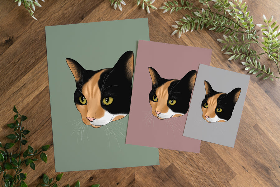 Calico Cat Art Print