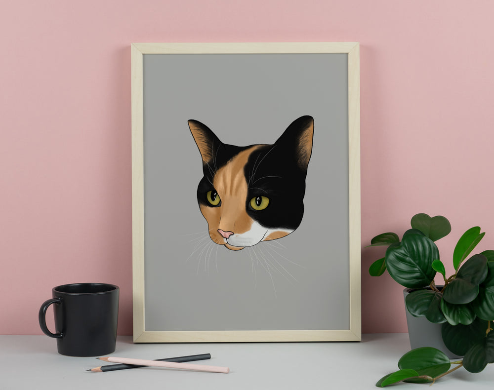 Calico Cat Art Print