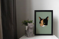 Calico Cat Art Print