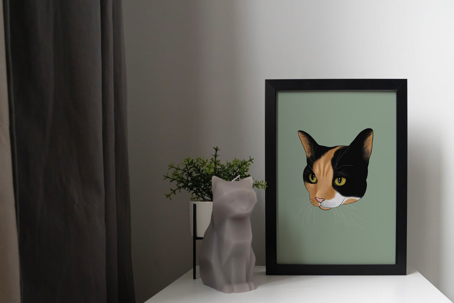 Calico Cat Art Print