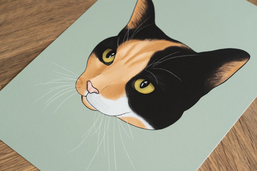 Calico Cat Art Print