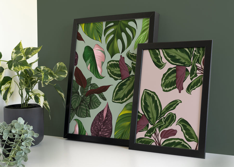 Houseplant Leaves Art Print
