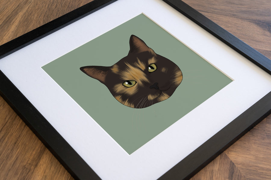 Tortoiseshell Cat Art Print