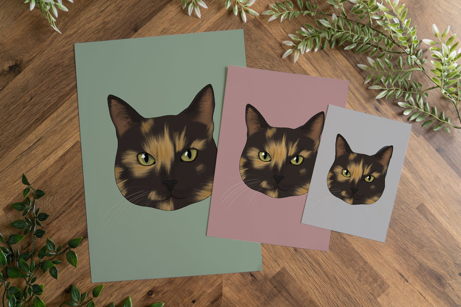 Tortoiseshell Cat Art Print