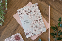 Happy Birthday Cherry Blossom Card