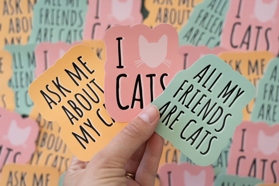 I Heart Cats Sticker