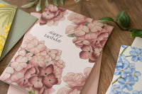 Happy Birthday Hydrangea Card