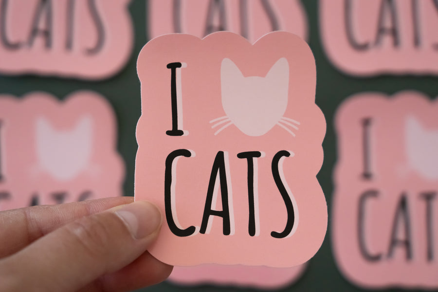 I Heart Cats Sticker