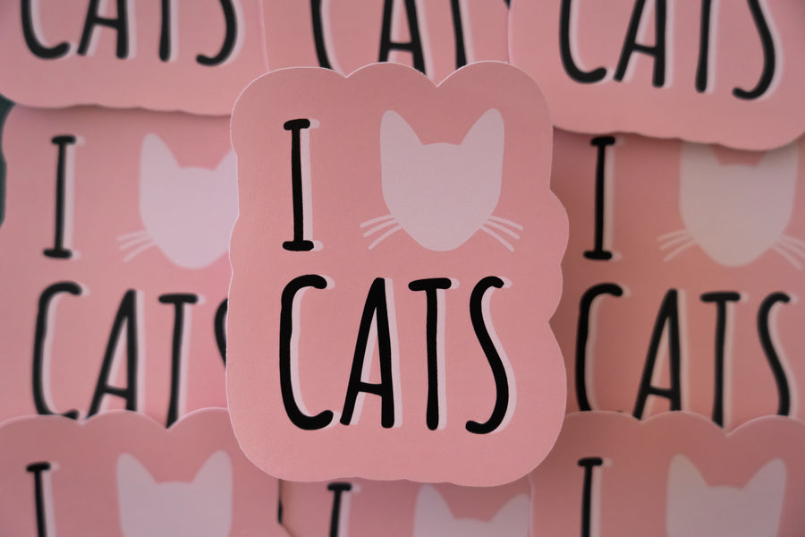 I Heart Cats Sticker