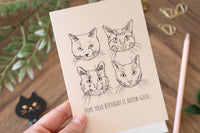Meow-gical Birthday Sketchy Cat Card