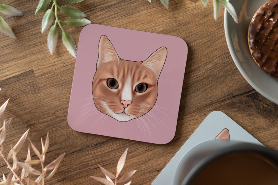 Orange Cat Coaster