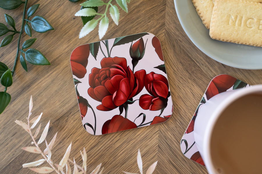 Red Rose Coaster