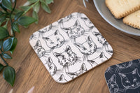 Sketchy Cat Coaster