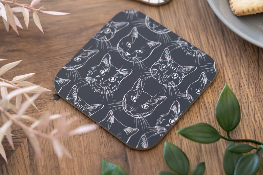 Sketchy Cat Coaster