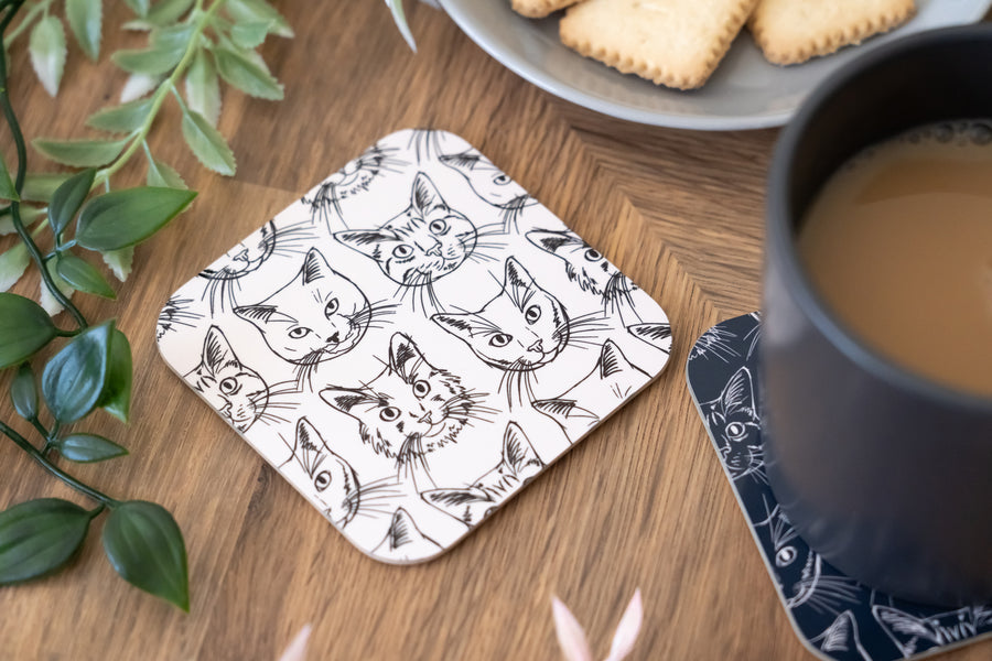 Sketchy Cat Coaster