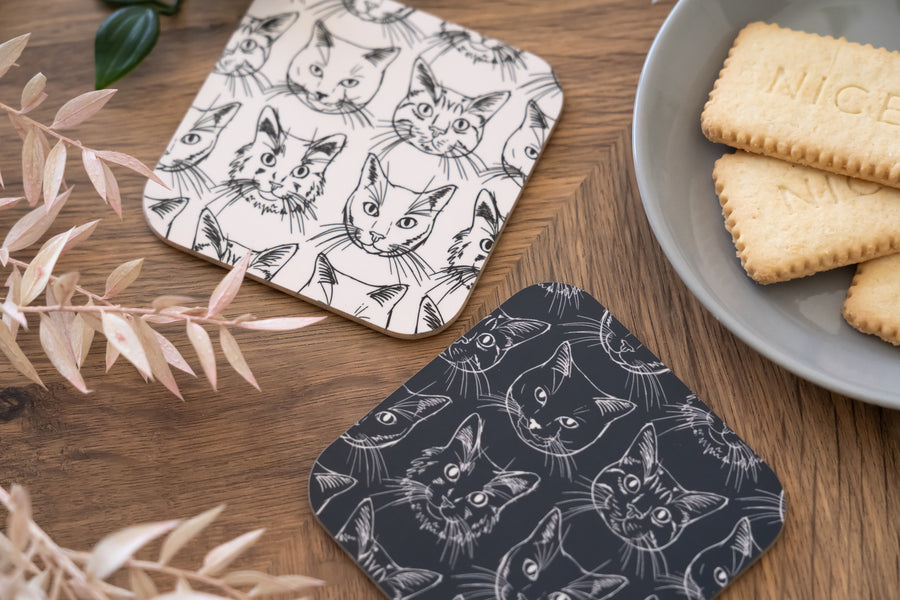 Sketchy Cat Coaster