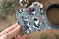 Christmas Cats Green Coaster
