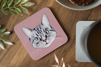 Grey Tabby Cat Coaster