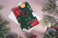 Botanical Christmas Green Card