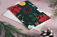 Botanical Christmas Green Card