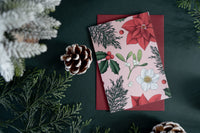 Botanical Christmas Pink Card