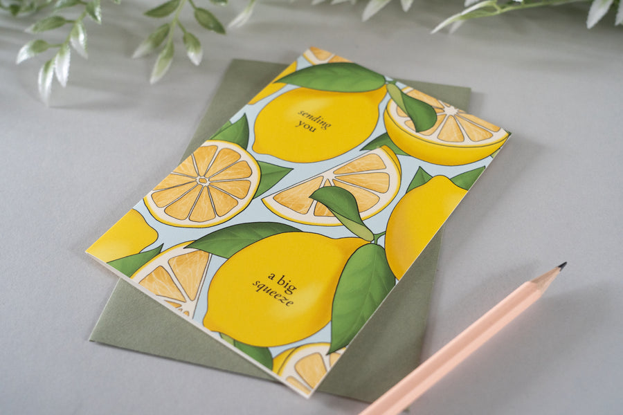 Big Squeeze Lemon Card