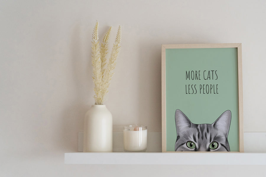 More Cats, Less People Art Print