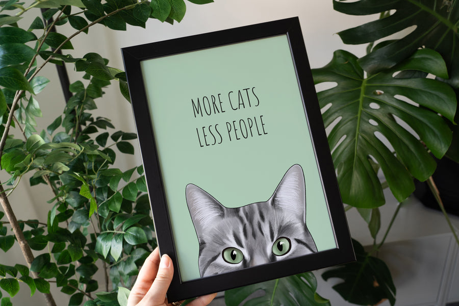More Cats, Less People Art Print