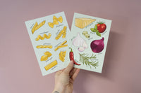 Pasta Ingredients Art Print