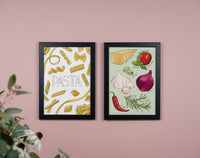 Pasta Ingredients Art Print
