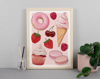Pink Sweet Treats Art Print