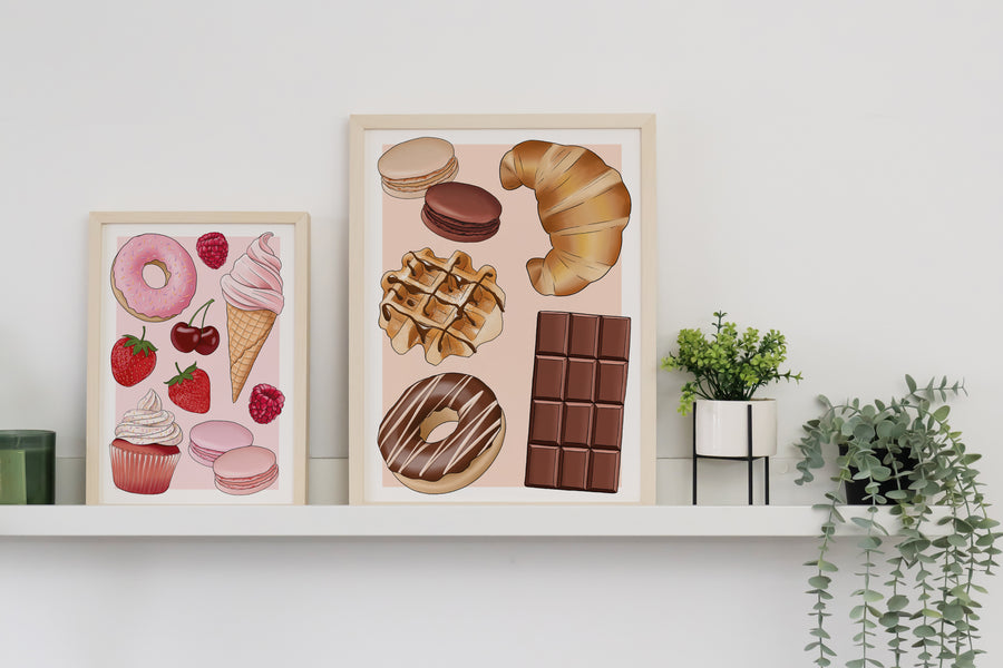 Pink Sweet Treats Art Print