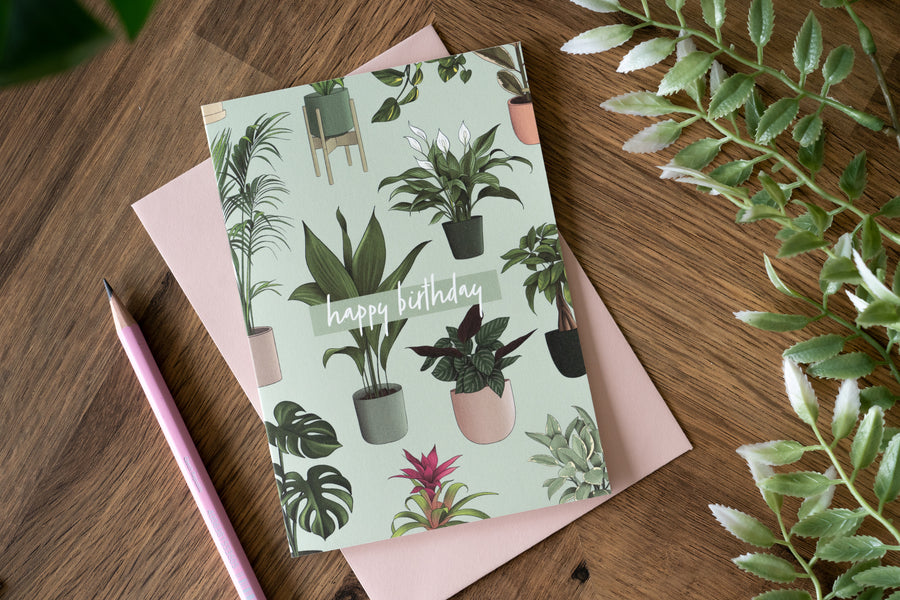 Happy Birthday Houseplants Card