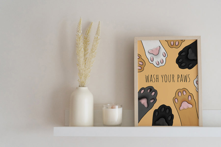 Wash Your Paws Art Print