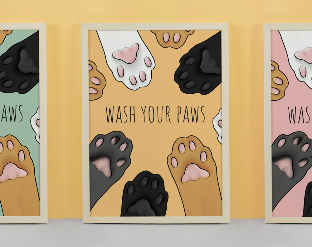 Wash Your Paws Art Print