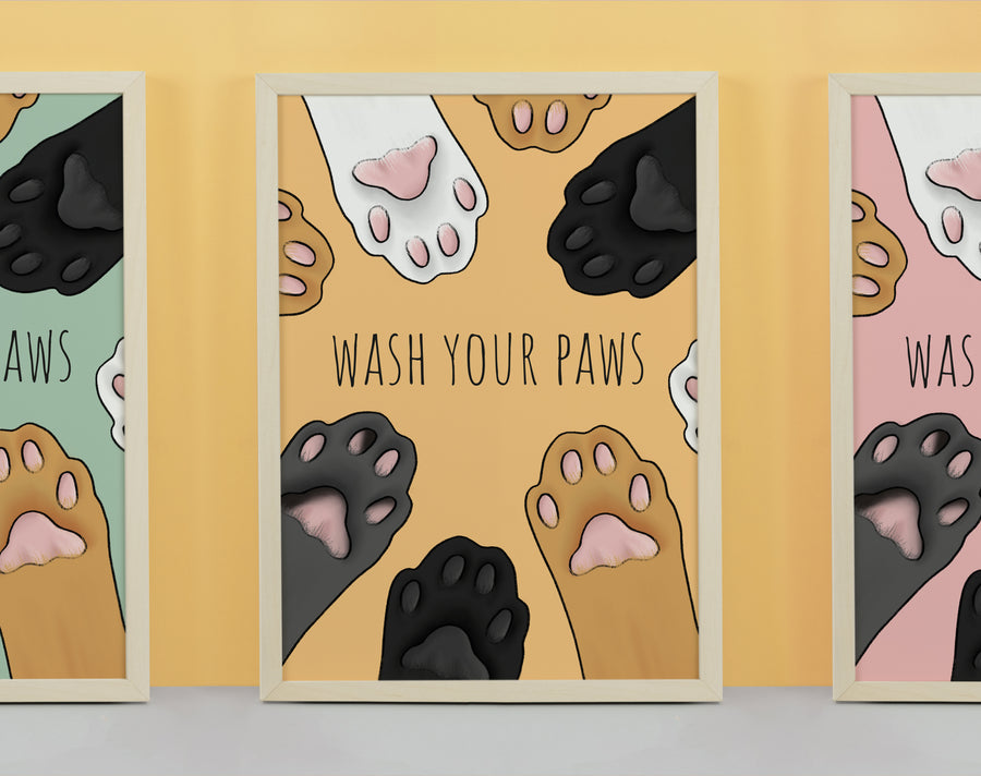 Wash Your Paws Art Print