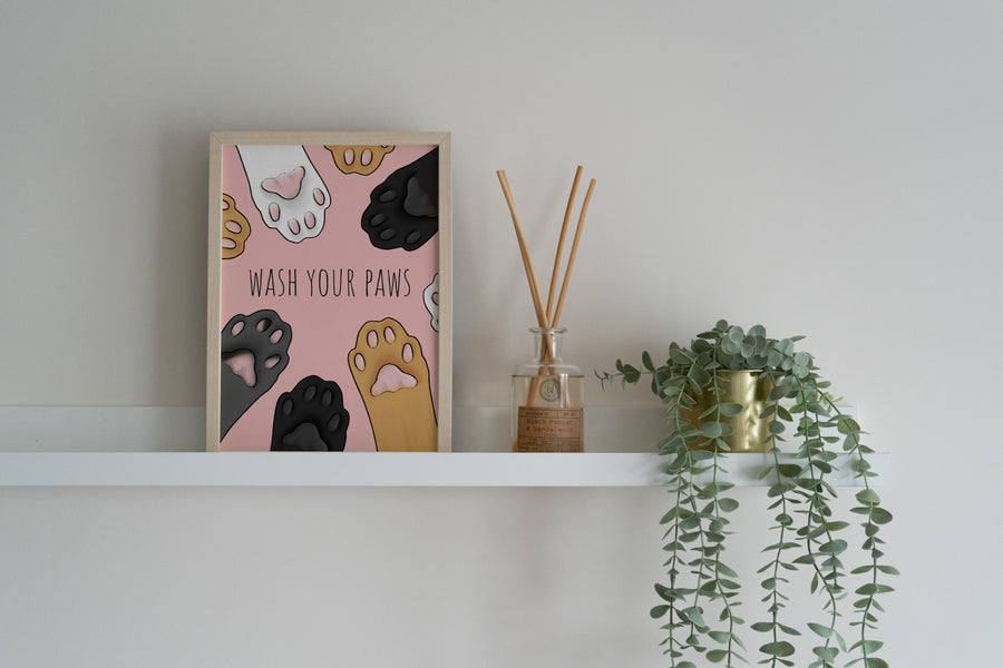 Wash Your Paws Art Print