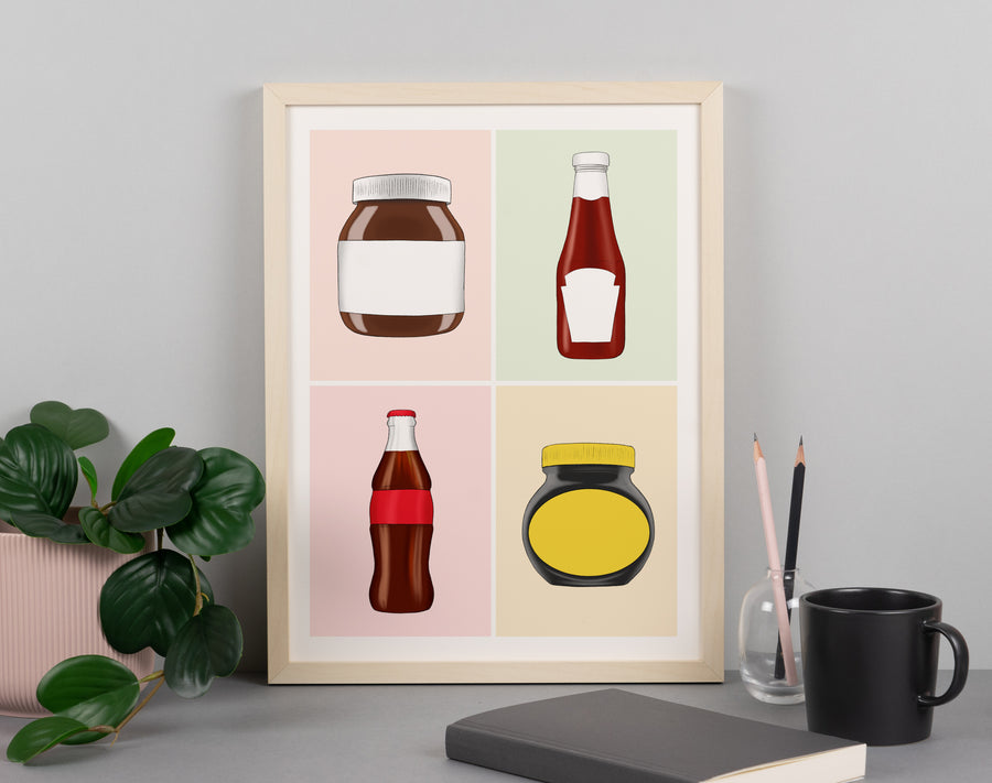 Popular Food Brands Art Print