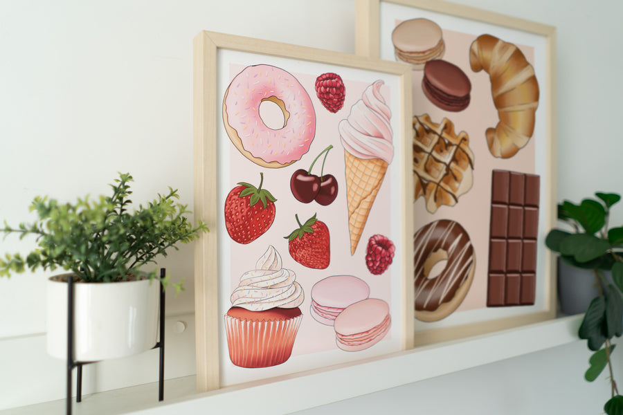 Pink Sweet Treats Art Print