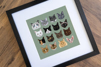 Types of Cats Print