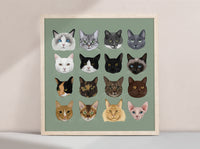 Types of Cats Art Print