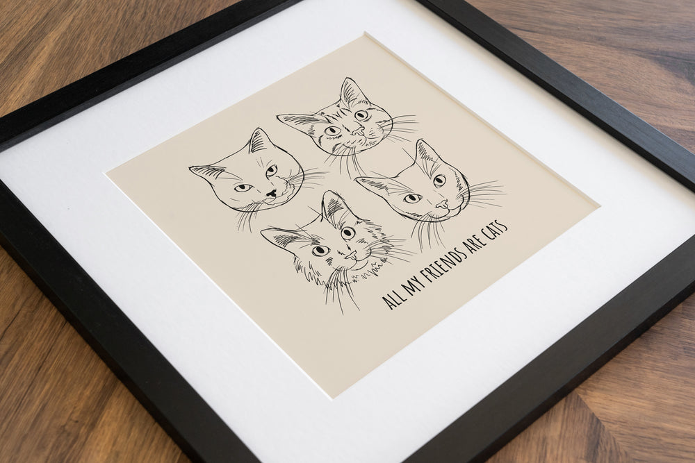 Always Thinking About Cats Art Print
