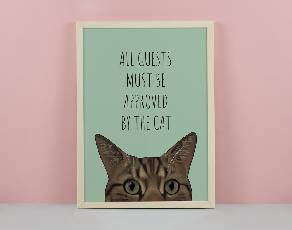 Approved By The Cat Art Print