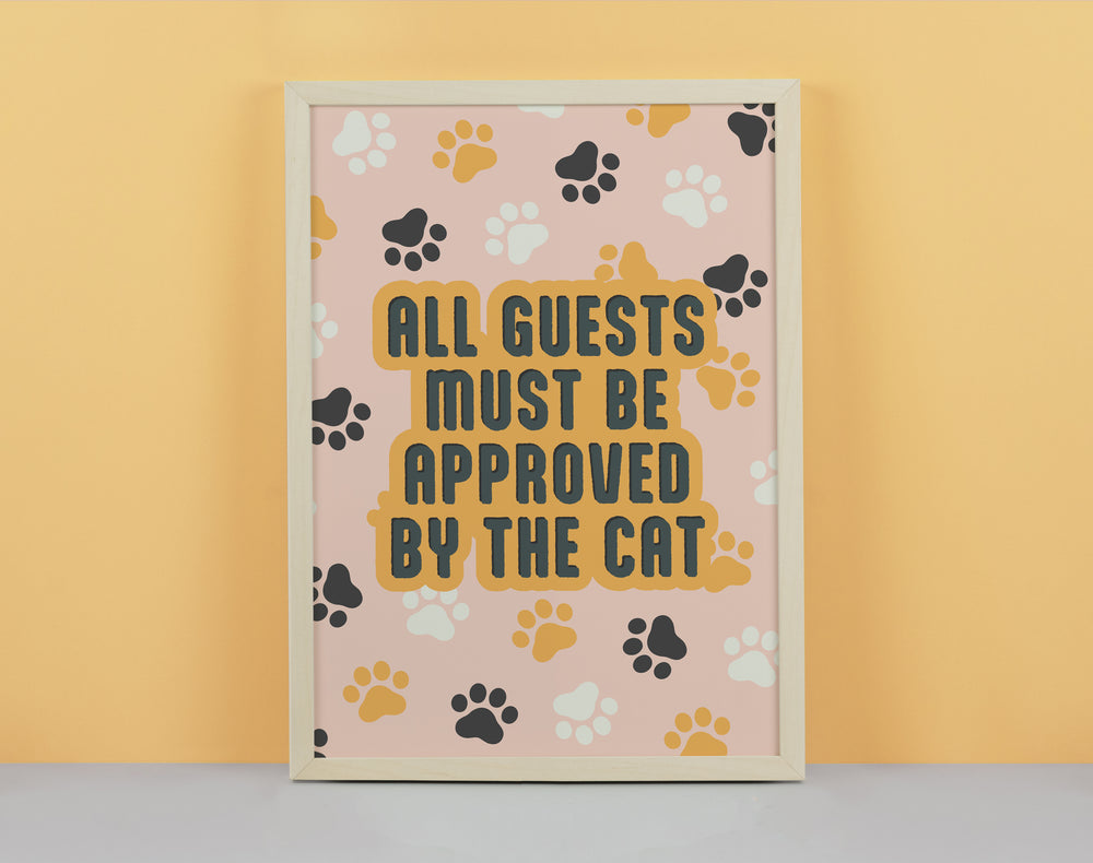 Approved By The Cat Art Print