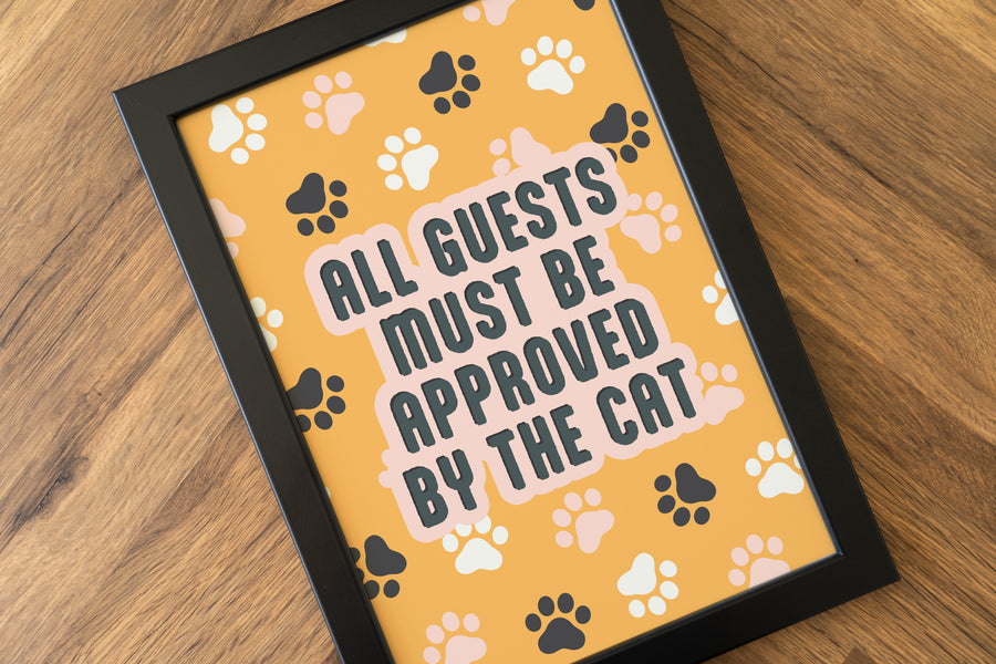 Approved By The Cat Art Print