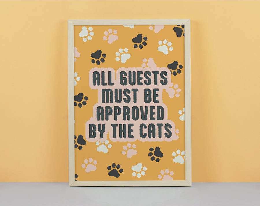 Approved By The Cat Art Print