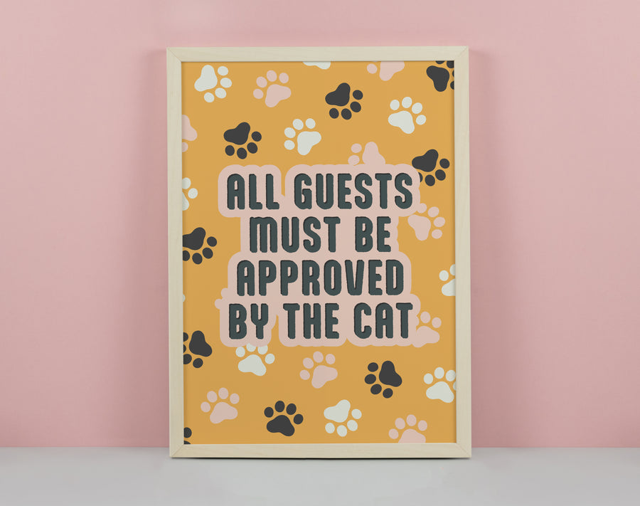 Approved By The Cat Art Print
