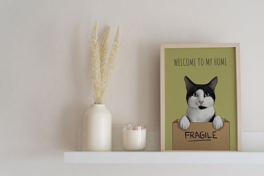 Welcome Cat Art Print