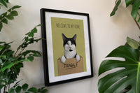 Welcome Cat Art Print